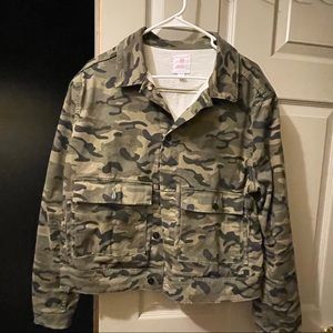 Lularoe Camo Denim Jacket Size XL